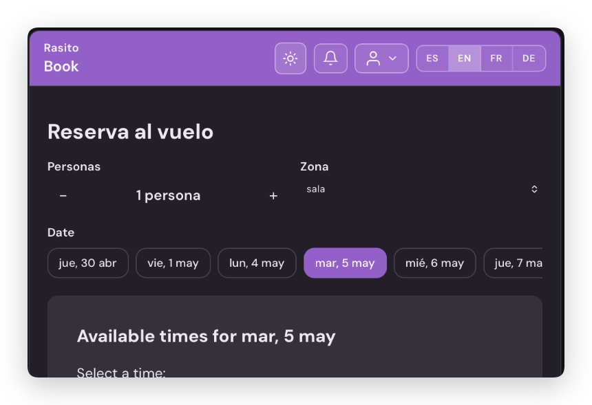 Booking